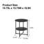 Compact Two-Tier Round Side Table with Storage Shelf