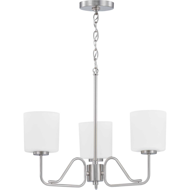 Aiana 3 - Light Dimmable Classic / Traditional Chandelier, Brushed Nickel