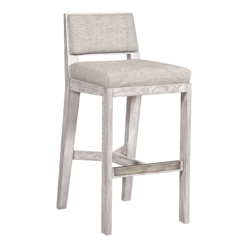 Thom Filicia 32.5'' Bar Stool, Dove Gray, Impala Linen