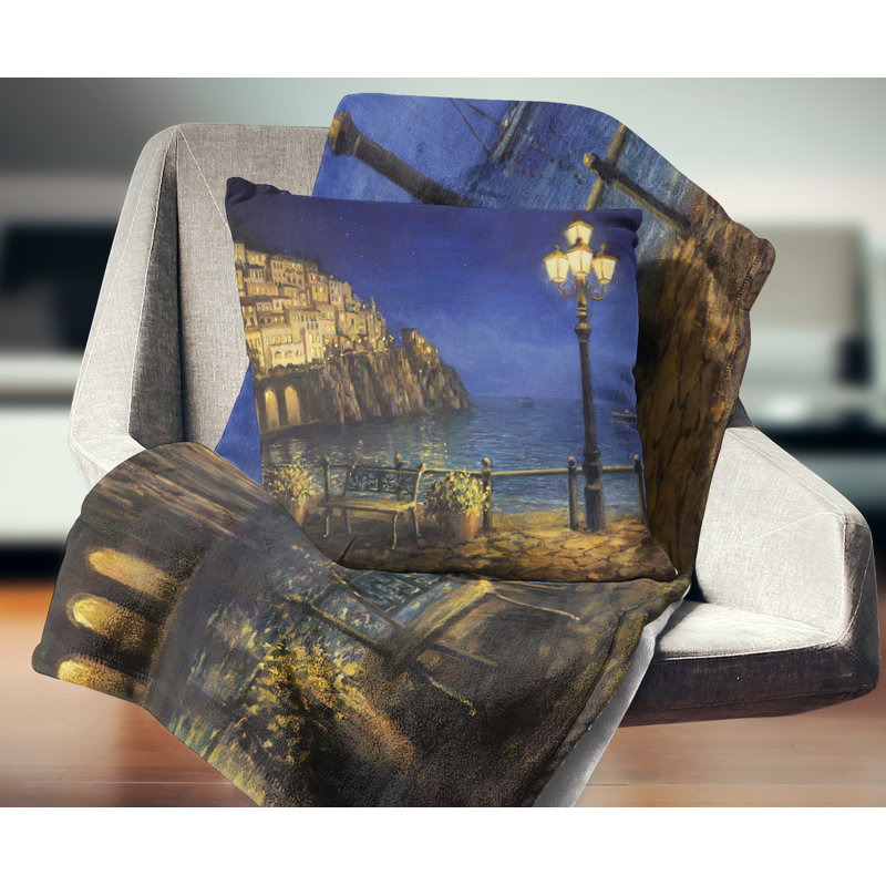 Coussin Schafer Landscape Summer, 18 po x 18 po, Coussin décoratif