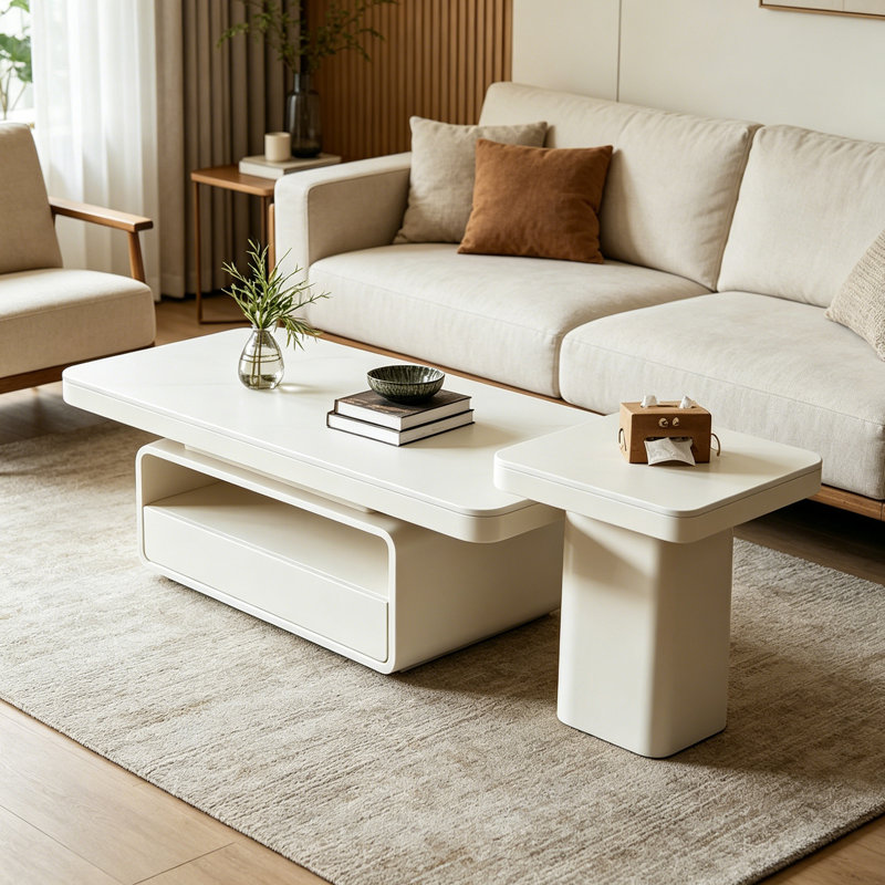 Osée, H 16,53 po x L 47,24 po x l 23,62 po, Blanc