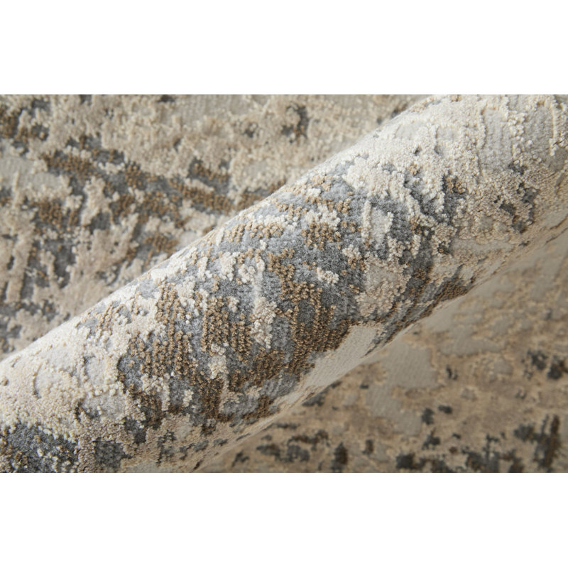 Shabuh Viscose Abstract Indoor Rug, Rectangle 7'9" x 10'