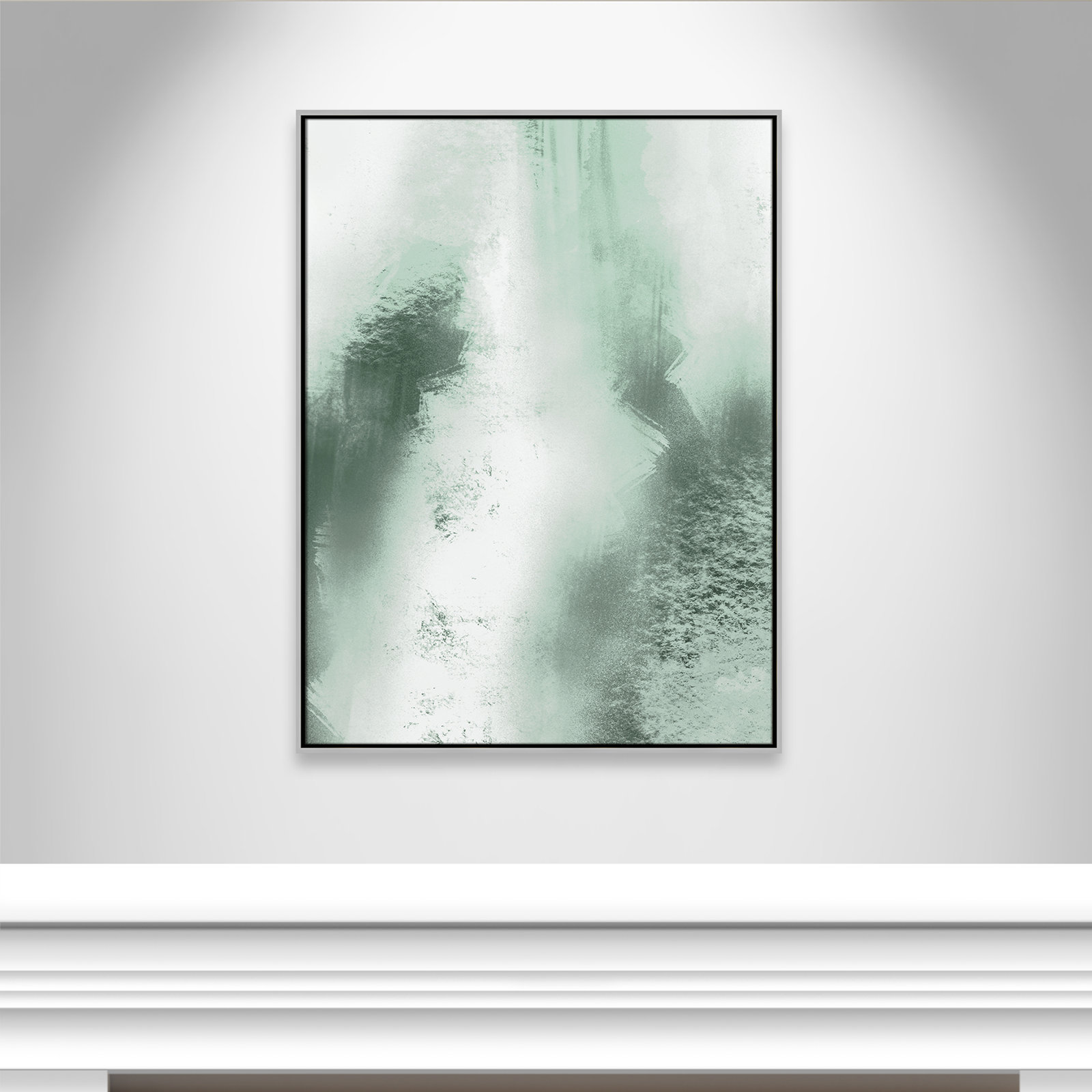 Quietude Smudges I Print by Marcus Prime, 31.5'' W x 41.5'' H, Silver Floater