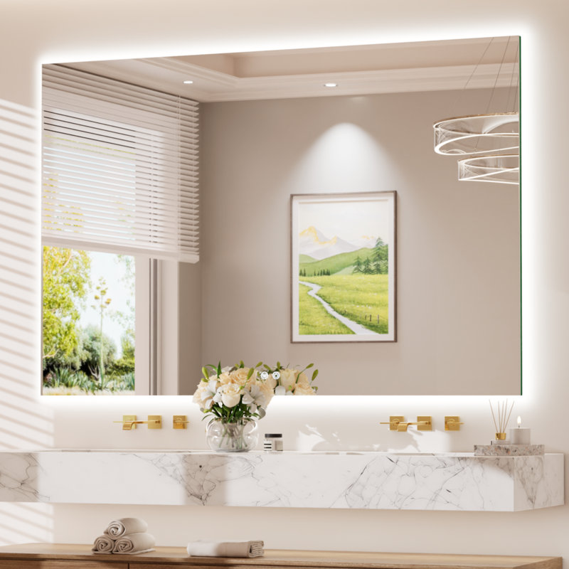 Armadale Backlit LED Anti-Fog Bathroom Mirror, 40" x 60"