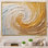 «Gold Cream Infinite Swirls I - Abstract Spirals», reproduction d'art