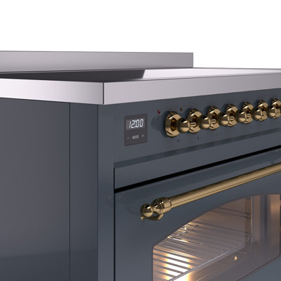 ILVE Nostalgie II Series 48 inch Induction Range with 6 Induction Elements (Glass Door)