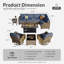 Ensemble de conversation d'extérieur en osier 7 places avec table de foyer extensible 7 saisons-788288878