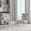 Chaise d'appoint en velours bleu et ivoire