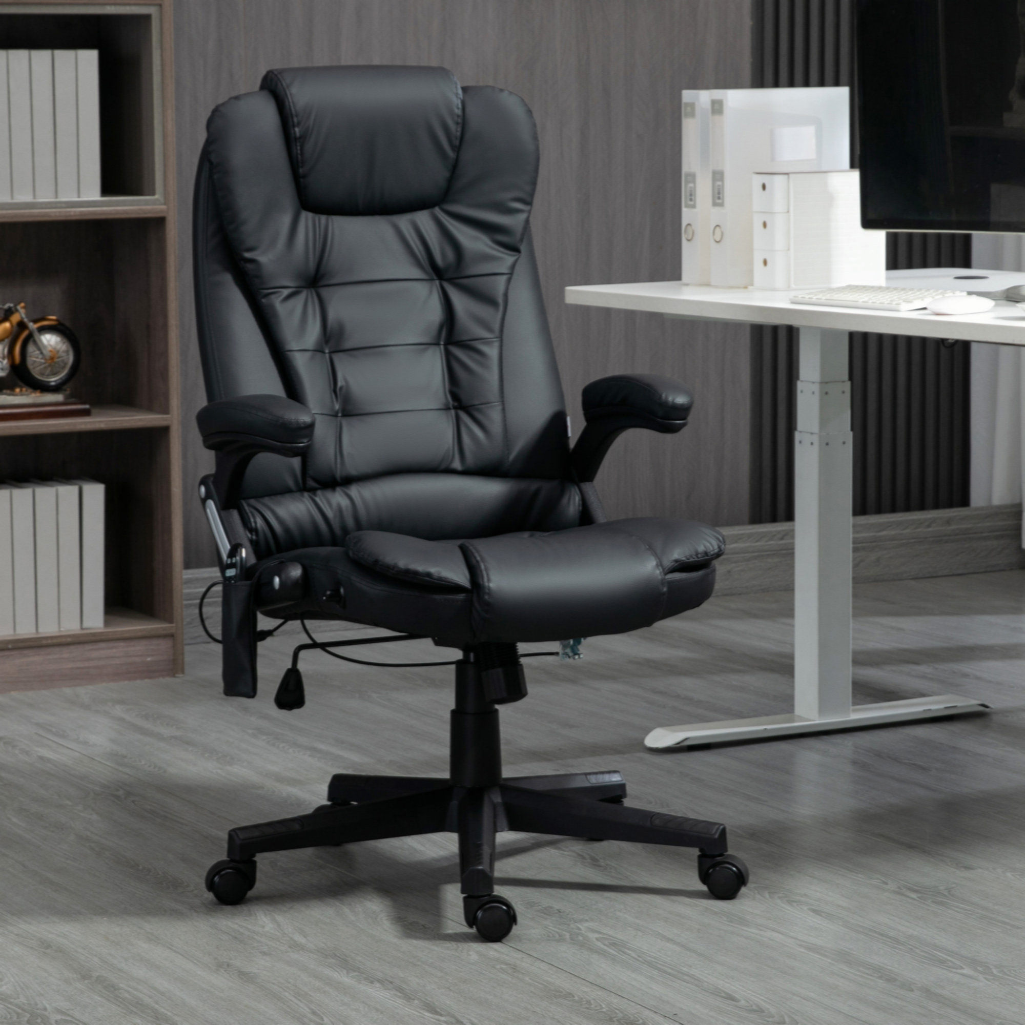 Armchairs Recliners Cranston Heated Massage Chair Ebern Designs High-Back  Vibration Massage Chair, Heating Office Chair, Black Wayfair