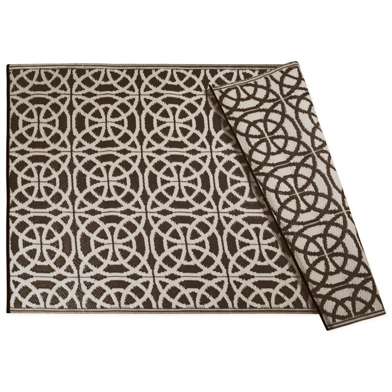 Tapis de cercle brun/blanc infinity Shmuel