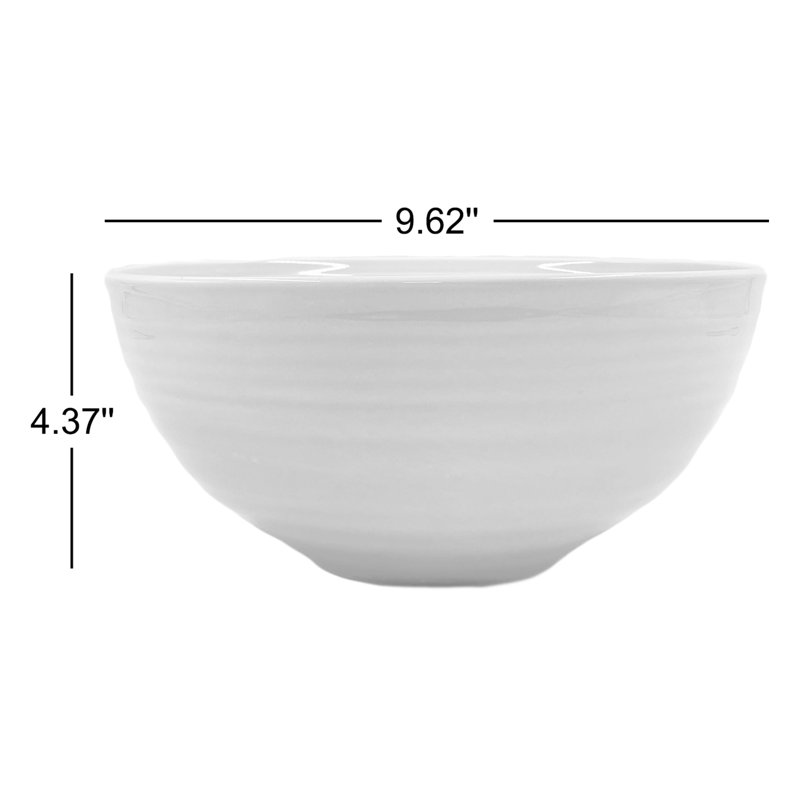Bol de service en porcelaine 32 oz Canvas Home, Fumée