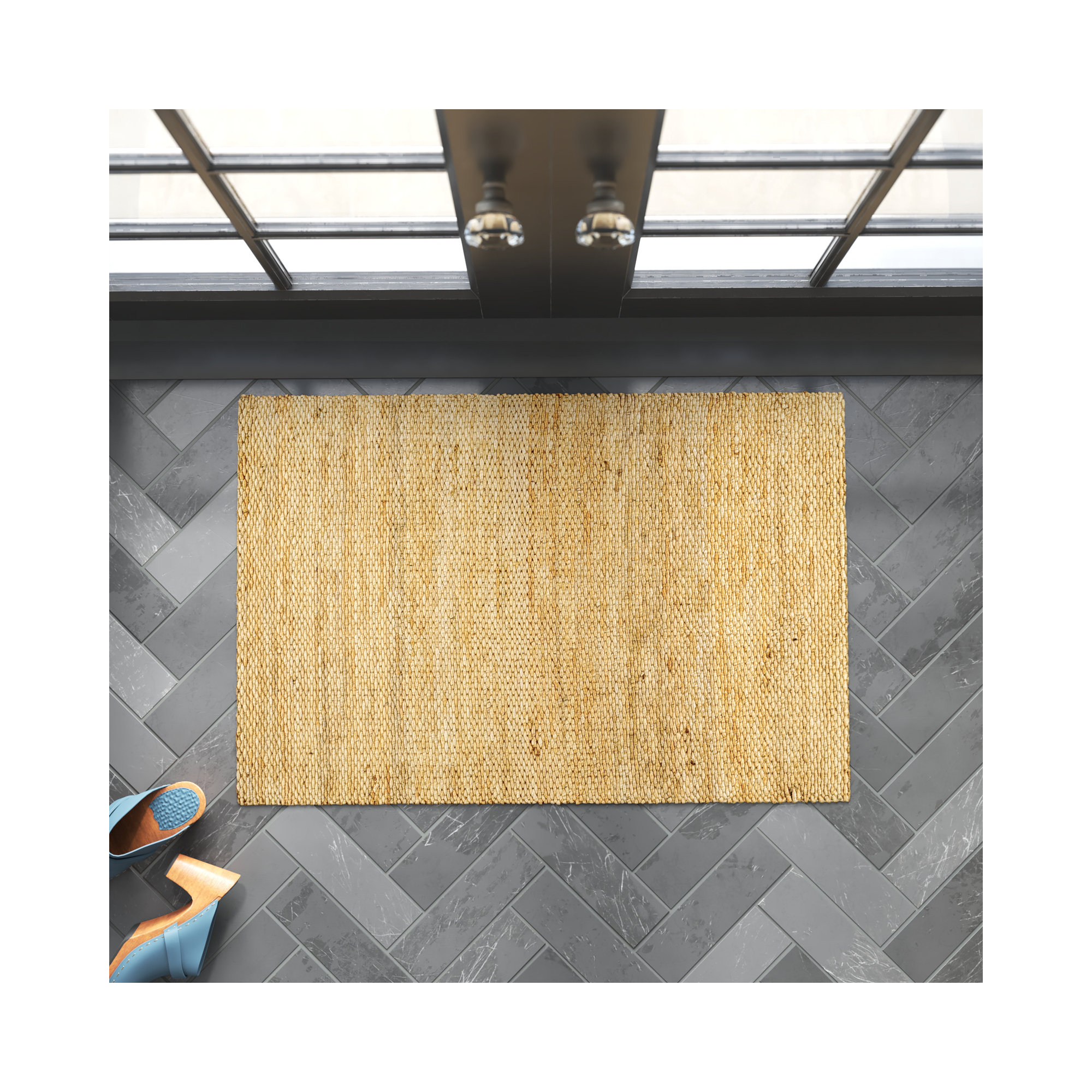 Edgemere Handmade Jute / Sisal Tan Rug, Rectangle 2' x 3'