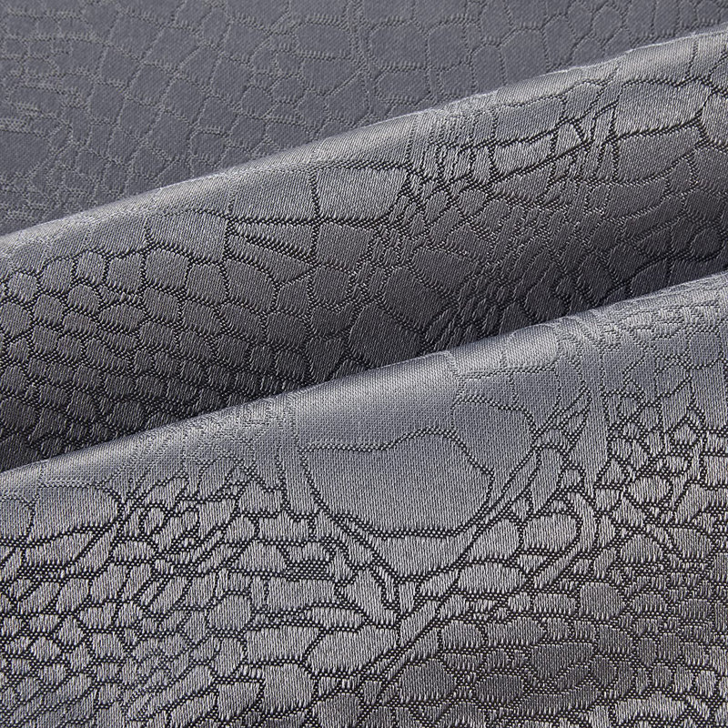 Nellie Luxurious Damask Design Tablecloth, 144" L x 70" W, Gray