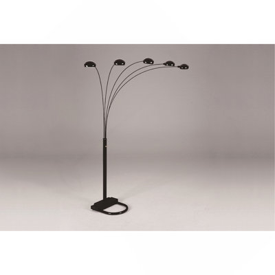 1Pc Modern Design Classic Peacock Shade 82" Floor Lamp Black Living Room