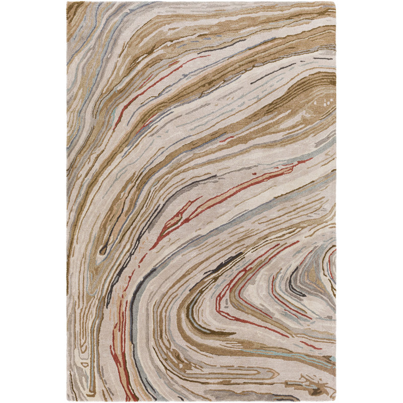 Samantha Hand Tufted Abstract Indoor Rug, Rectangle 2' x 3'