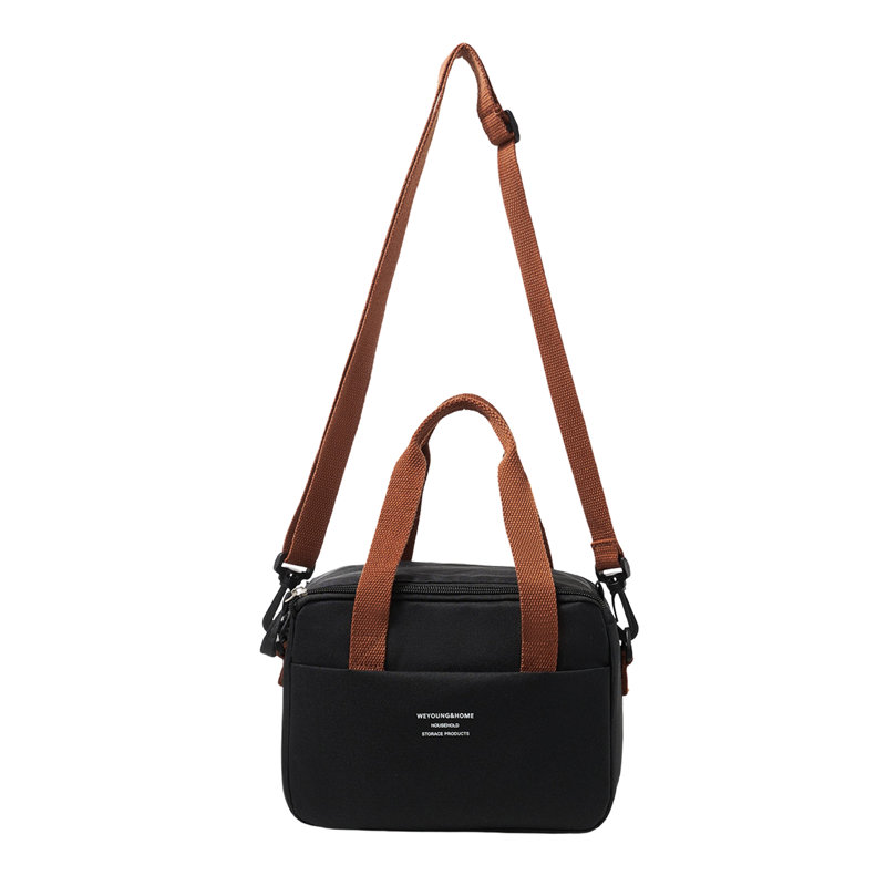 Portable Insulated Lunch Bag, Black