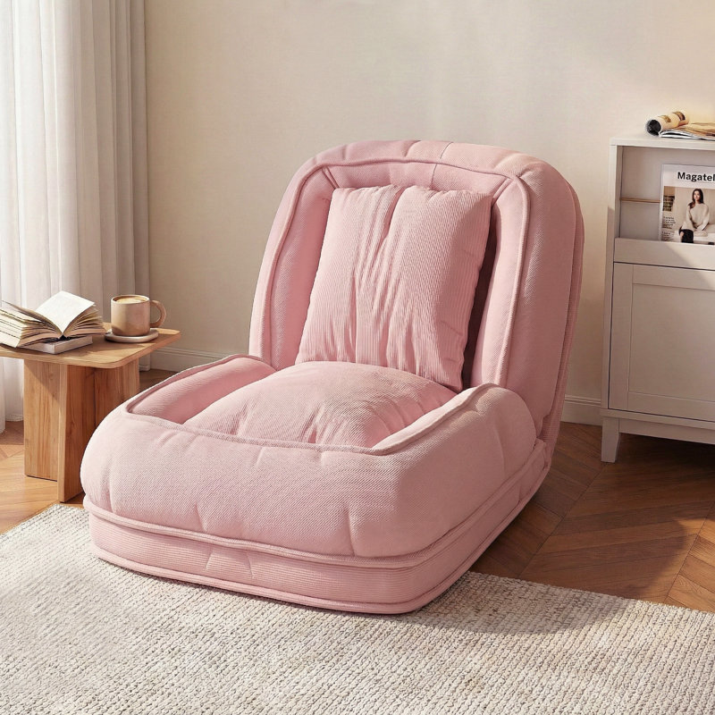 Canapé-lit convertible pour chien avec 5 coussins réglables pour adultes et animaux de compagnie avec 2 coussins, Rose