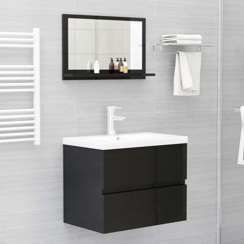 Dorlene Flat Mirror, Grey Sonoma, 37cm x 60cm