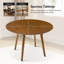 Table de salle à manger ronde de style moderne Mid-Century 45 "avec pieds en bois massif Germa-623869007