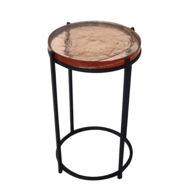 Glass Top End Table