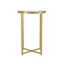 Leverette Glass Top Cross Legs End Table-35615125