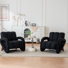Upholstered Boucle Tufted Armchair with Solid Wood Legs