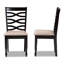 Chaise d'appoint en bois massif et sable brun Rindo, H 37,4 po x l 17,7 po x P 20,9 po