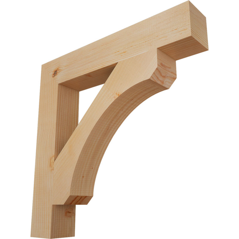 Support de bloc lisse H 3 po x l 3 1/2 po x P 24 po x H 24 po, H 24 po x l 3,5 po x P 24 po, Lisse, Douglas