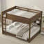 Lit superposé grand sur grand avec armoires de rangement et ports USB