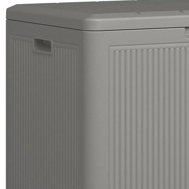 Suncast 22 Gallons Gallon Water Resistant Resin Deck Box in Dove Gray
