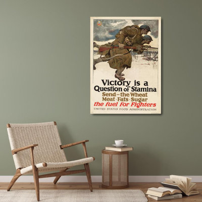 "Victory Is a Question of Stamina" by  Harvey T. Dunn - Gallery Wrap Canvas Wall Art