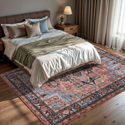  Tapis d'intérieur multicolore 3 pi x 5 pi Heliopolis - intérieur, lavable à la machine Terra