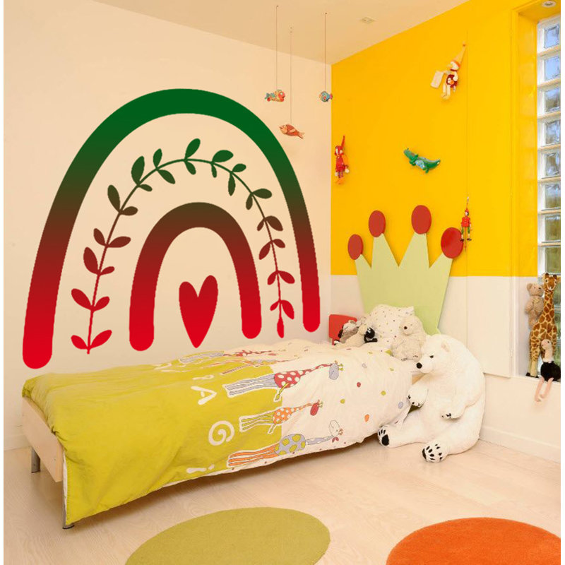 Adhésif décoratif arc-en-ciel Boho, arc-en-ciel Boho, H 15 po x l 18 po