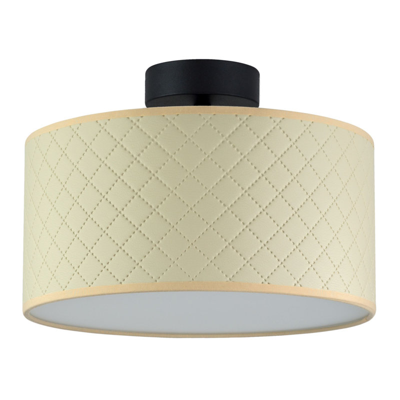 Trece Fabric Flush Mount, 20cm H x 30cm W x 30cm D, Ivory