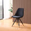 Pala 4 Person Dining set - a Round Wooden Dining Table with Metal Legs and a Set of 4 Quilted Velvet Dining Chairs for Dining Room - Modern Dining Table Set-70560330-70560321