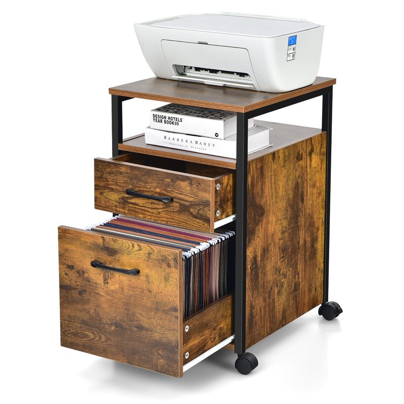 Eck 16'' Wide 2 -Drawer Mobile File Cabinet