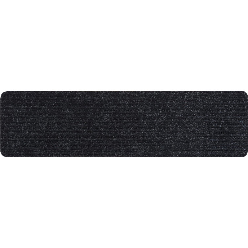 Tapis d'escalier antidérapant Orean, Noir, Ensemble de 3, Rectangle 24 po x 7 po