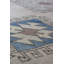 Tapis unique ivoire / bleu / gris 2 pi 9 po x 11 pi 8 po Kars