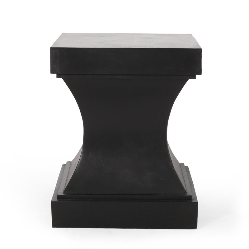 Table de bout tambour, Noir mat