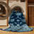 Machine Washable Overdyed Blue Area Rug-622886140