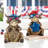 Set Of 2 Patriotic/ Americana Highland Cow Table Decor
