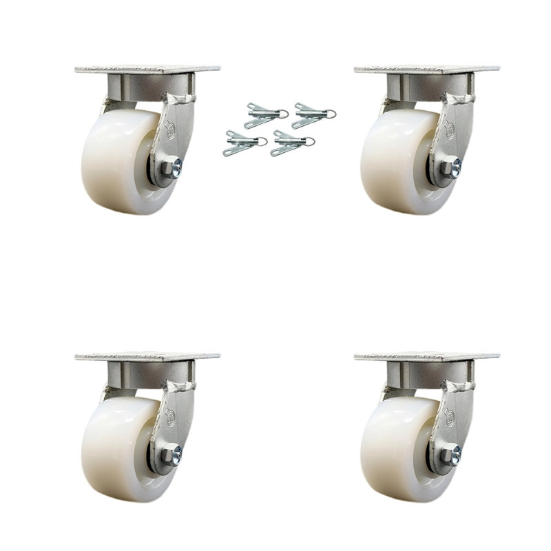 Roulettes pivotantes en nylon Kingpinless