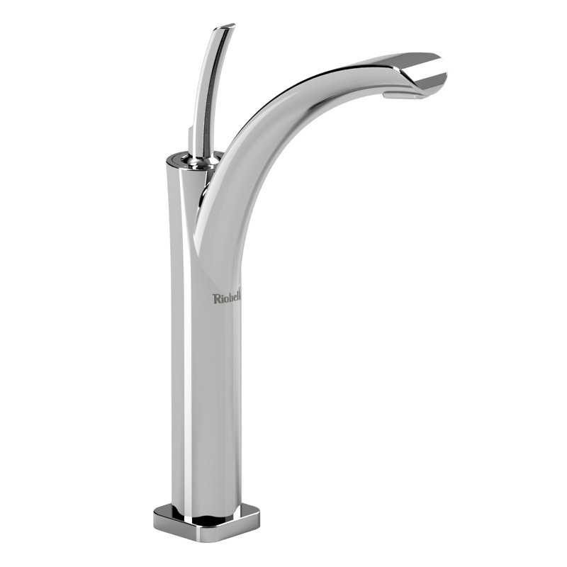 Salomé Wave-Inspired Chrome Single Hole Bathroom Faucet