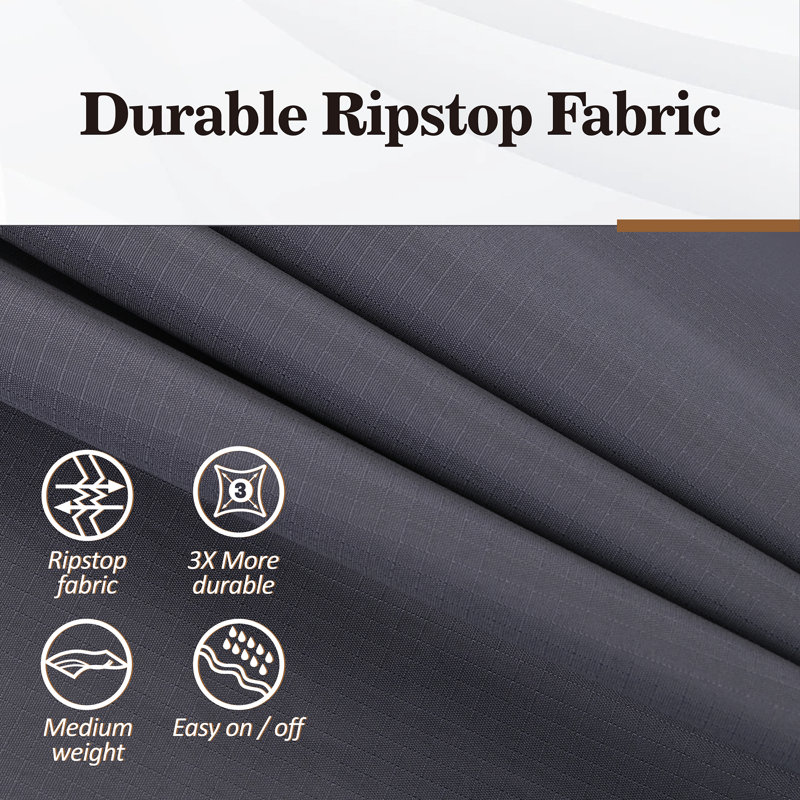 Waterproof Outdoor Patio Table Cover, 96"DIA x 31"H, Heavy Duty Rip Stop, 3 Year Warranty, Grey
