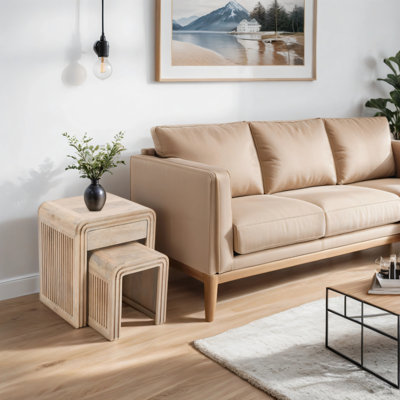 Nazaire Solid Wood Top Nesting Side Tables