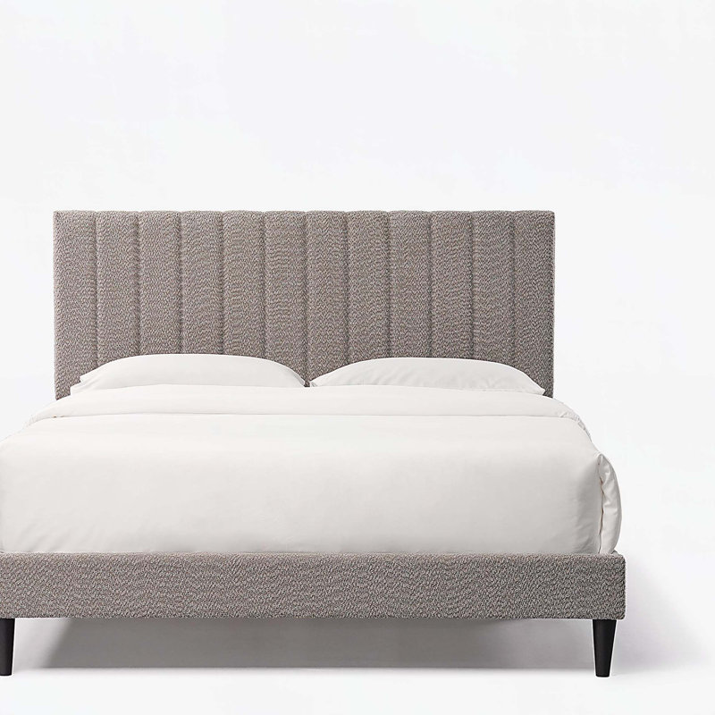 Lit plateforme tapissier Normsman Dove - Gris tungstène - Grand, Gris