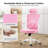 Ergonomic Office Chair, Home Office Desk Chair With Headrest, High Back Computer Chair With Armrests And Adjustable Lumbar Support For Home Office Study Room,White & Pink-62266584-62266589