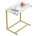 White Marble Top/Gold Base
