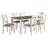Zahraa 7-piece Rectangular Dining Set Vintage Vanilla