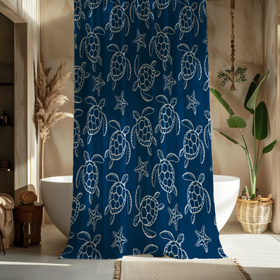 Blue Turtle Shower Curtain